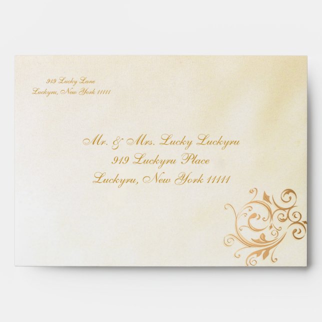 Gold Swirl Envelope (Front)
