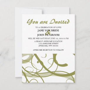 Gold Swirls Pattern Invitation