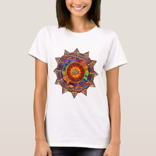 Gold Symbolic Sun Mandala T-Shirt