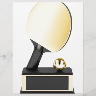 Gold table tennis trophy