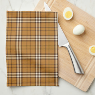 Gold Tartan Kitchen Towel