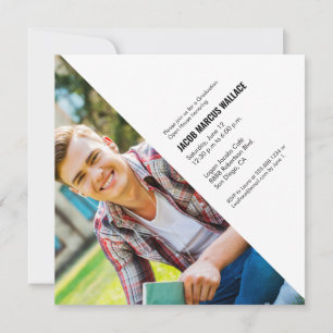 Gold Tassel Grad Cap Graduation Custom Photo  Invitation