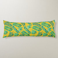 Gold Teal Foliage Leaves Chic Stylish Bedding