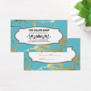 Gold Teal Marble   Gift Card