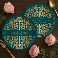 Gold Teal Royal Mediaeval Sword Wedding