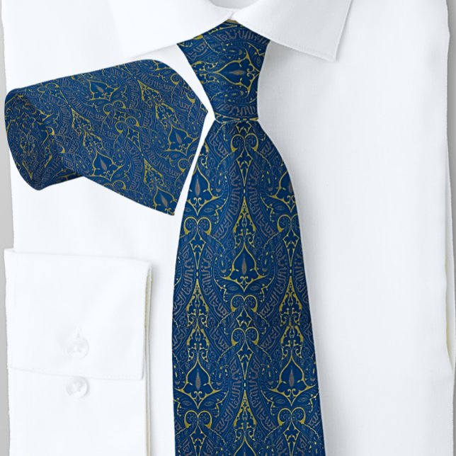 Gold Teal Victorian Owen Jones  Tie (Creator Uploaded)