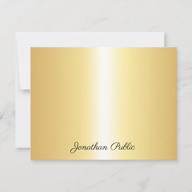 Gold Template Calligraphed Script Text Name (Front)