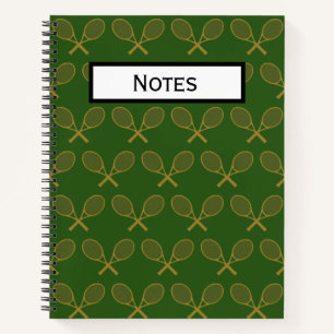 Gold Tennis Racket Notebook