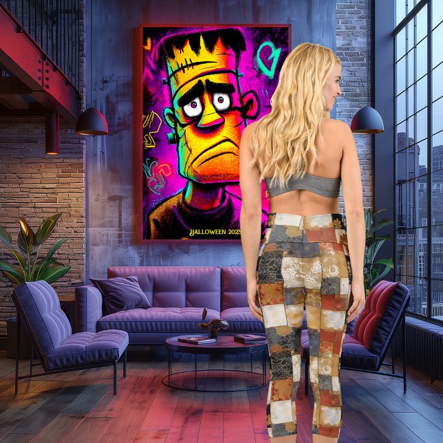 Gold & Terracotta Floral Patchwork | Elegant  Capri Leggings (Creator Uploaded)