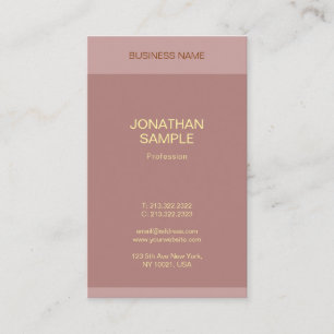Gold Text Name Elegant Modern Template Vertical Business Card