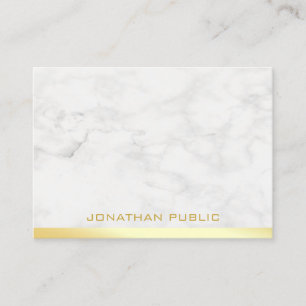 Gold Text Name Marble Template Professional Modern Business Card