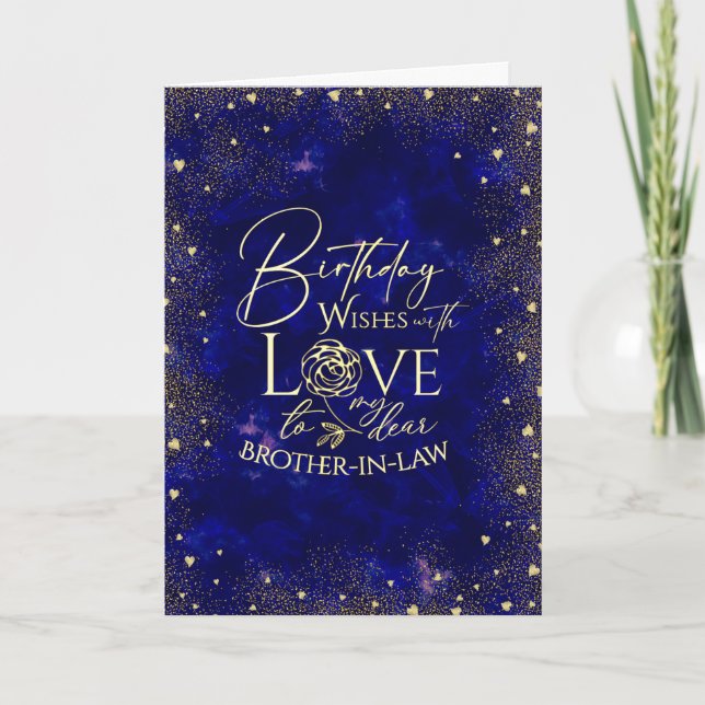 Gold Text Night Sky Birthday Mother-In-Law Photo Card (Front)