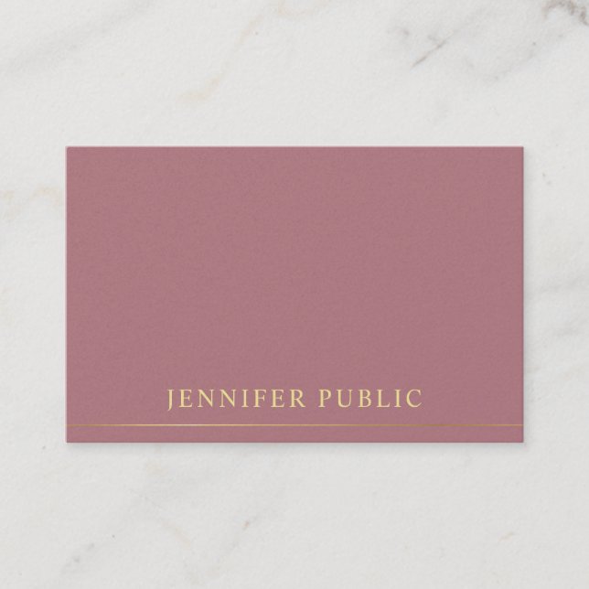 Gold Text Template Professional Elegant Modern Business Card (Front)