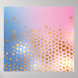 Gold texture: gradient abstract background poster