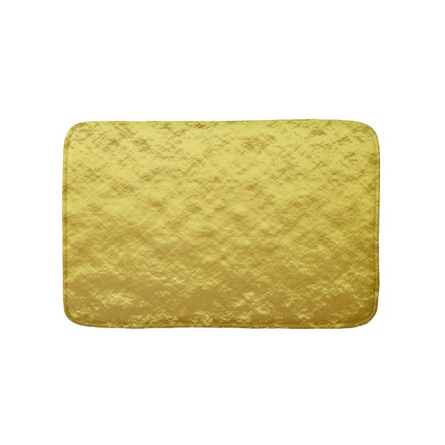 Gold Texture Pattern (Luxurious Golden Glow) Bath Mat (Front)