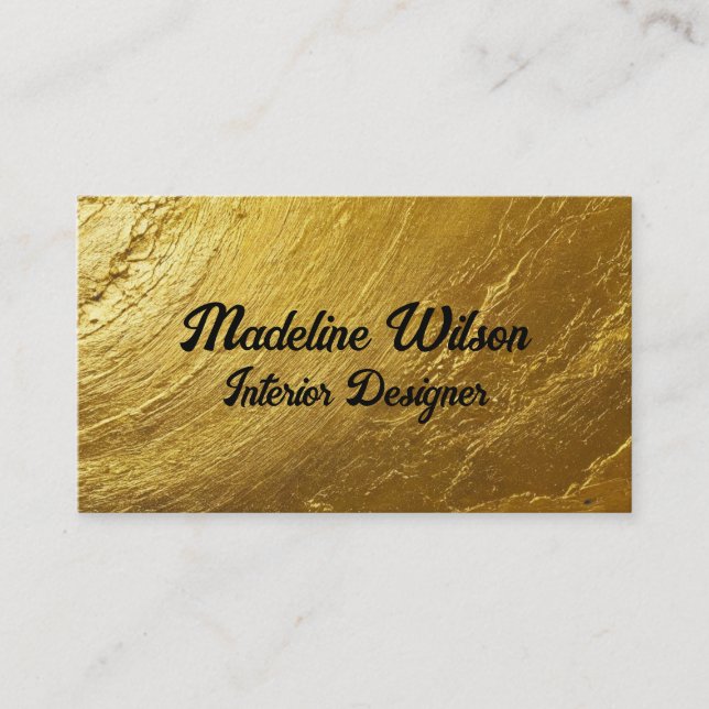 Gold Textured Business Card (Front)