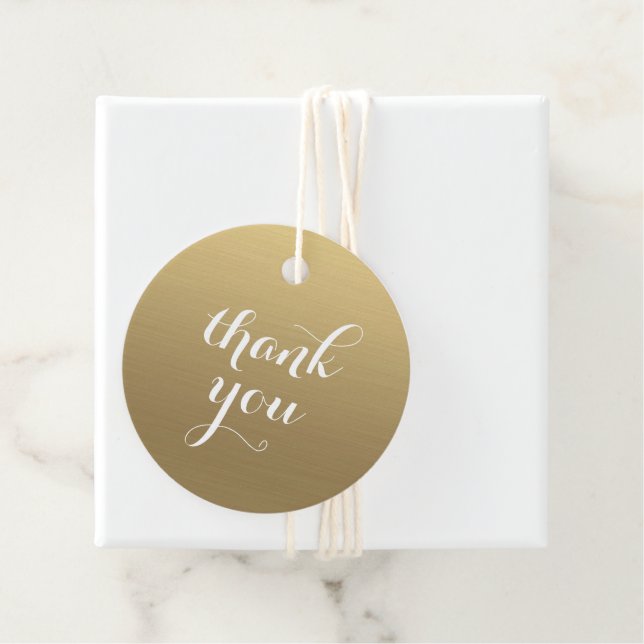 Gold Thank You Favour Tags (In Situ)