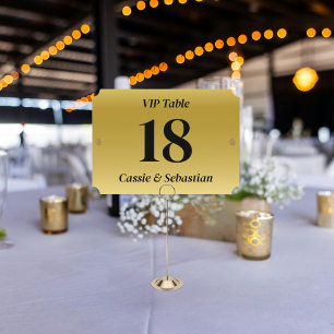Gold Theater Seat Style Wedding VIP Table Number