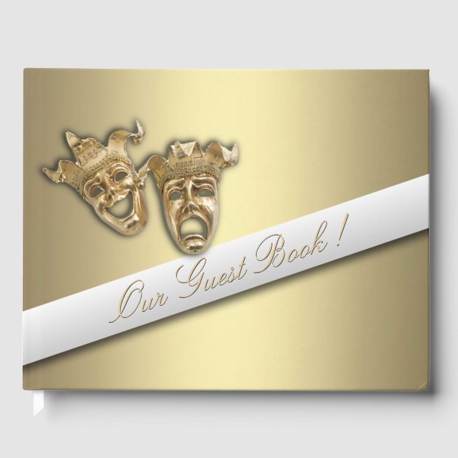 Gold Theatre Masks Guest Book (Front)
