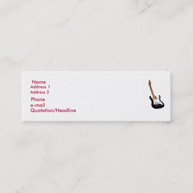 Gold, thin profile card. mini business card (Front)