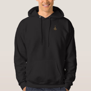 Gold Thor Hammer black hooded sweatshirt