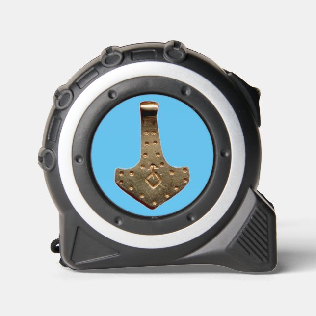 Gold Thor Hammer blue tape measure 1 (Front)