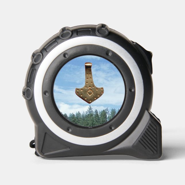 Gold Thor Hammer trees tape measure 1 (Front)