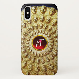 GOLD THRACIAN DISC MONOGRAM  Red Ruby  Gem Case-Mate iPhone Case