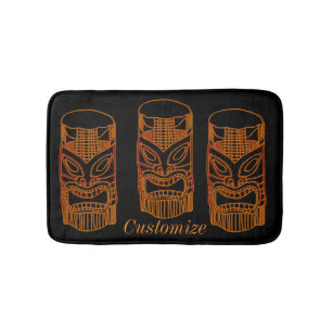 Gold Tiki Sculpture Thunder_Cove Bath Mat
