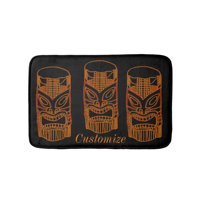 Gold Tiki Sculpture Thunder_Cove Bath Mat (Front)