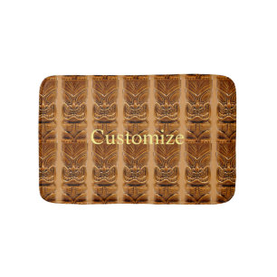 Gold Tiki Sculpture Thunder_Cove Bath Mat
