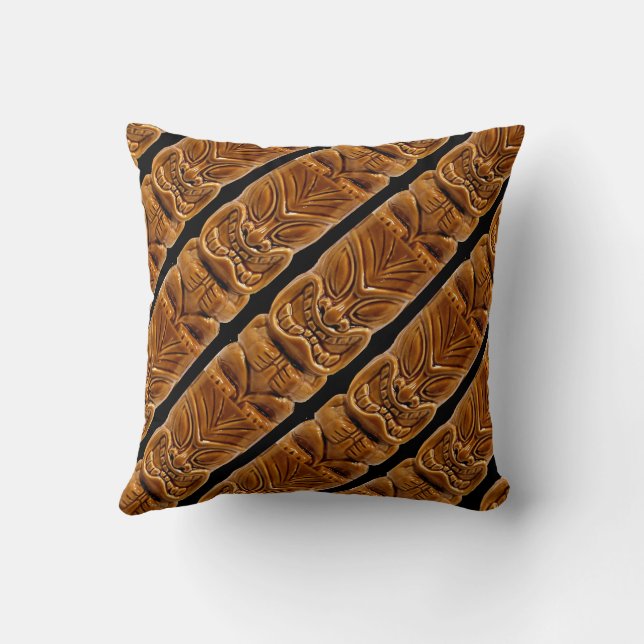 Gold Tiki Sculpture Thunder_Cove Cushion (Back)