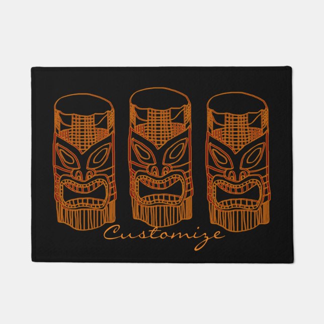 Gold Tiki Sculpture Thunder_Cove Doormat (Front)