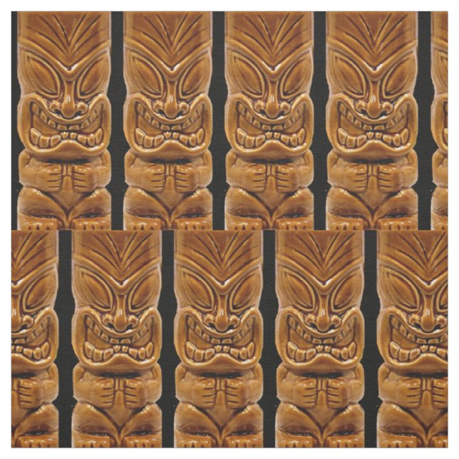 Gold Tiki Sculpture Thunder_Cove Fabric (Swatch)