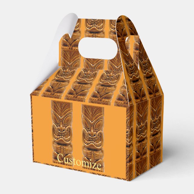 Gold Tiki Sculpture Thunder_Cove Favour Box (Front Side)
