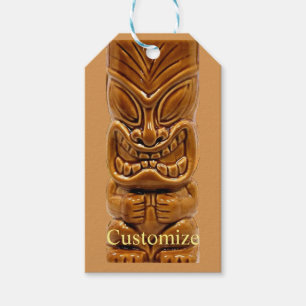 Gold Tiki Sculpture Thunder_Cove Gift Tags