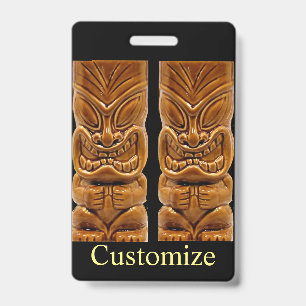 Gold Tiki Sculpture Thunder_Cove ID Badge