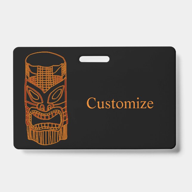Gold Tiki Sculpture Thunder_Cove ID Badge (Front)