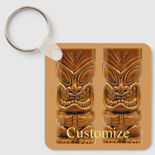 Gold Tiki Sculpture Thunder_Cove Key Ring