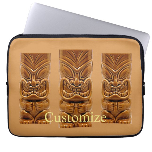 Gold Tiki Sculpture Thunder_Cove  Laptop Sleeve (Front)