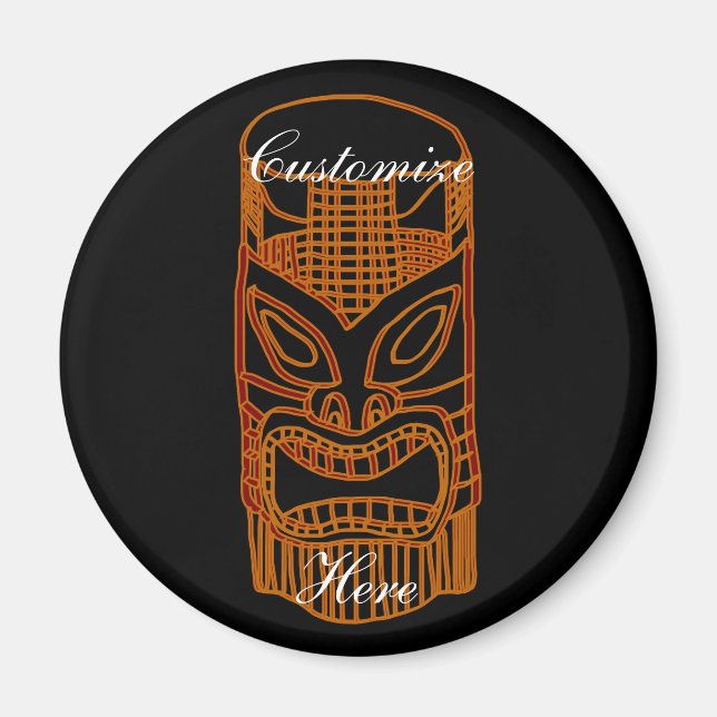 Gold Tiki Sculpture Thunder_Cove Magnet (Front)