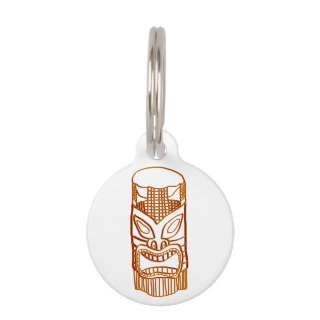 Gold Tiki Sculpture Thunder_Cove Pet Tag (Front)