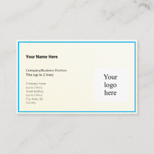 Gold Tint Gradient & Sky Blue Logo Oceania Business Card