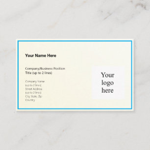 Gold Tint Gradient & Sky Blue Logo Std. Business Card