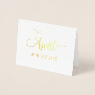Gold To My Aunt on My Wedding Day Card