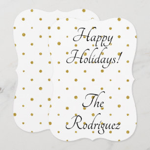 Gold tone christmas card