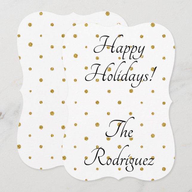 Gold tone christmas card (Front/Back)
