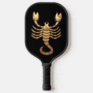 Gold Tone Scorpio Scorpion Symbol Zodiac Pickleball Paddle