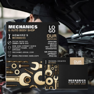 Gold Tools, Auto Mechanic & Repairs Advertising Flyer