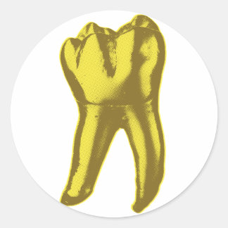 Gold Tooth Classic Round Sticker